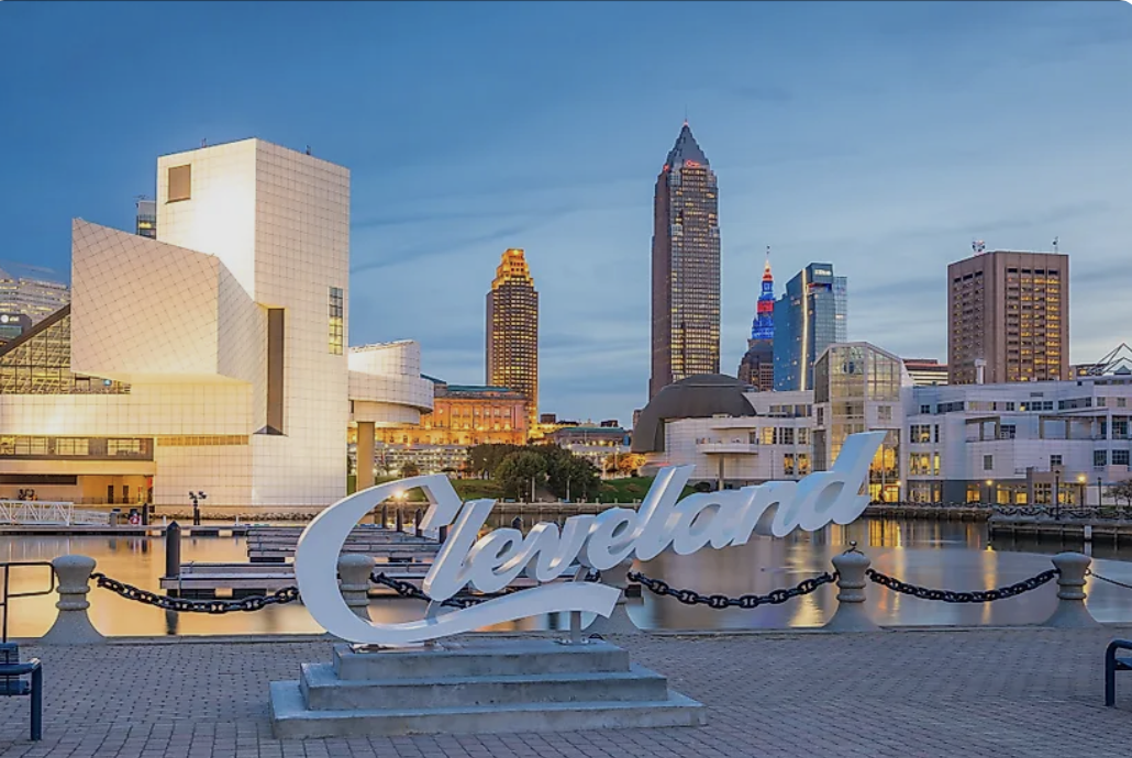 Cleveland OH at Dusk
